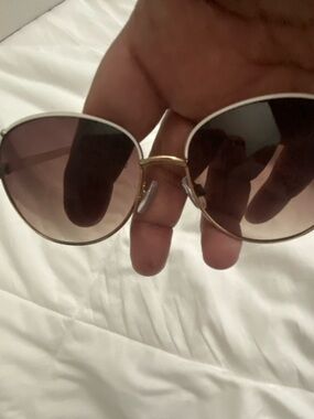 New Women's Sunglasses with Brown Gradient Lenses with white trimming on top